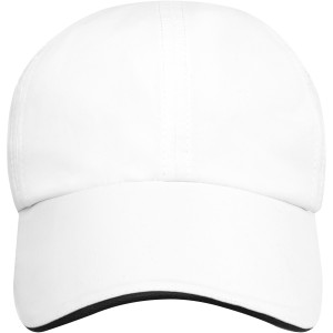 Morion 6 panel GRS recycled cool fit sandwich cap, White (Hats)