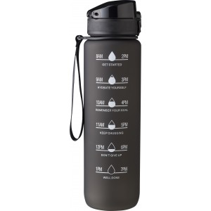 rPET-Trinkflasche (1000 ml) Brinley, Schwarz