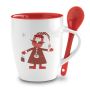 Mug with spoon 250ml, Multicolour