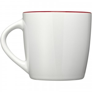 Aztec 340 ml ceramic mug, White,Red (Mugs)