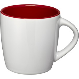 Aztec 340 ml ceramic mug, White,Red (Mugs)