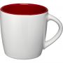 Aztec 340 ml ceramic mug, White,Red