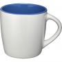 Aztec 340 ml ceramic mug, White,Royal blue