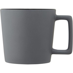 Cali 370 ml ceramic mug with matt finish, Solid black, Matt  (Mugs)