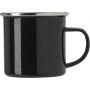 Enamel drinking mug (350 ml) Jamaal, black