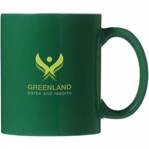 Java 330 ml ceramic mug, Green,White (Mugs)