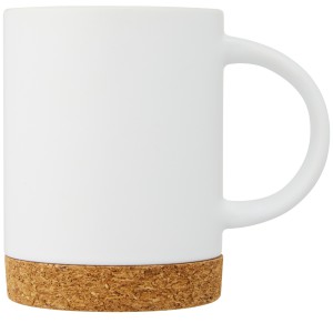 Neiva 425 ml ceramic mug with cork base, White (Mugs)