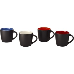 Riviera 340 ml ceramic mug, solid black,White (Mugs)
