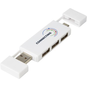 Mulan dual USB 2.0 hub, White (Eletronics cables, adapters)