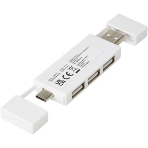 Mulan dual USB 2.0 hub, White (Eletronics cables, adapters)