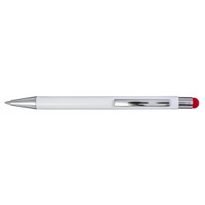 Aluminium ballpen Lise, red (Multi-colored, multi-functional pen)