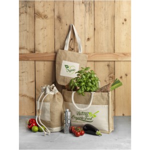 Mumbay tote bag made from jute, Natural (cotton bag)