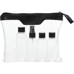 Munich airline approved travel bottle set, solid black (Travel items)