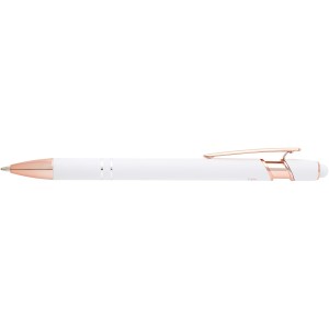 Nanna ballpoint pen with rose gold finish (black ink), White (Metallic pen)