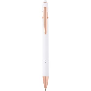 Nanna ballpoint pen with rose gold finish (black ink), White <font size=1>[ENG]</font>