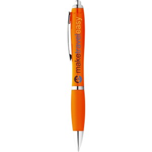 Nash ballpoint pen with coloured barrel and grip, Orange (Plastic pen)