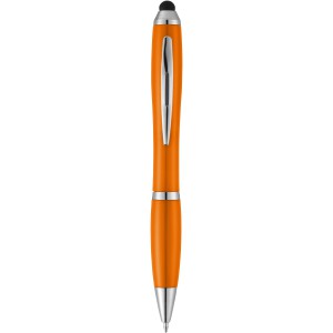 Nash coloured stylus ballpoint pen, Orange (Plastic pen)