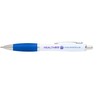 Nash recycled plastic ballpoint pen (blue ink), Aqua (Plastic pen)