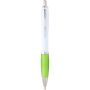 Nash recycled plastic ballpoint pen (blue ink), Lime green