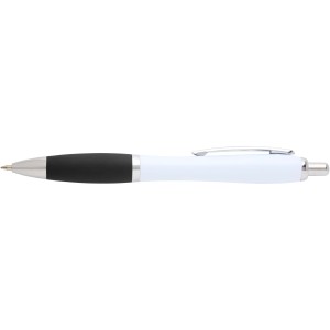 Nash recycled plastic ballpoint pen (blue ink), Solid black (Plastic pen)