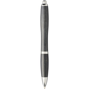 Nash wheat straw chrome tip ballpoint pen, Black (Wooden, bamboo, carton pen)