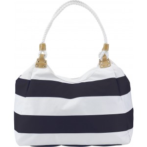 Strandtasche aus Polyester Christopher, Blau/Wei