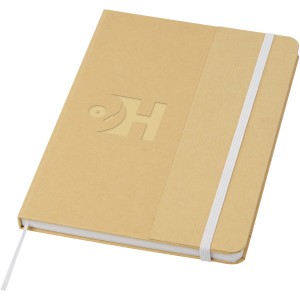 Nelida A5 recycled cardboard hard cover notebook, White (Notebooks)