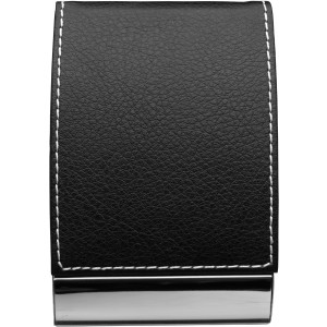 Visitenkartenetui 'Black and White' aus Metall, Schwarz/Silb