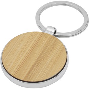 Nino bamboo round keychain, Wood (Keychains)