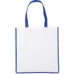 Nonwoven bag with coloured trim., cobalt blue (3610-23CD)