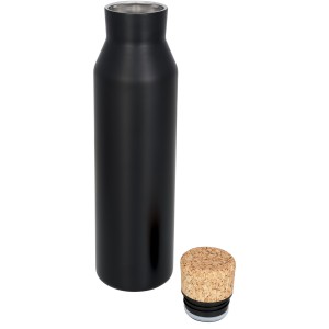 Norse copper vacuum insulated bottle with cork, solid black (Thermos)