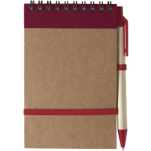 Cardboard notebook Emory, red (Notebooks)