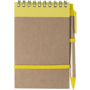 Cardboard notebook Emory, yellow (Notebooks)