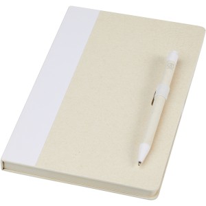 Dairy Dream A5 size reference notebook and ballpoint pen set, White (Notebooks)