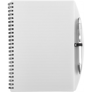 PP notebook with ballpen Solana, white (Notebooks)