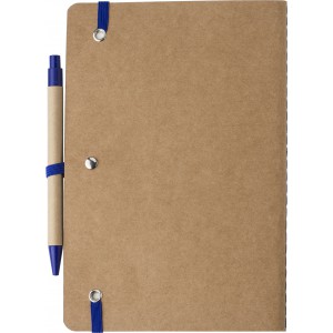 Recycled carton notebook (A5) Theodore, cobalt blue (Notebooks)