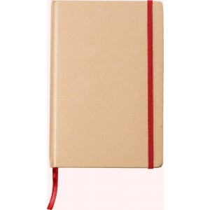 Recycled paper notebook (A5) Gianni, red (Notebooks)