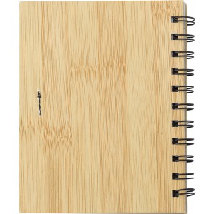 Wire bound notebook with ballpen Niall, brown (Notebooks)