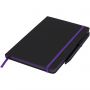 Noir Edge medium notebook, solid black,Purple