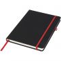 Noir medium notebook, solid black,Red