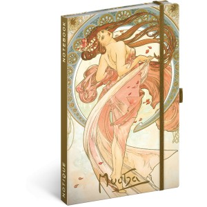 Notesz Alphonse Mucha ? Dance lined, 13 x 21 cm <font size=1>[ENG]</font>