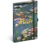 Notesz Claude Monet, vonalas, 13  21 cm