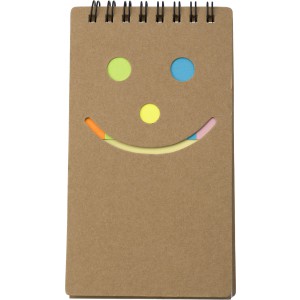 Notizbuch aus Karton Kim, Braun (Selbstklebende Notizblcke)