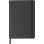 Notizbuch aus recyceltem Karton (A5) Evangeline, Schwarz