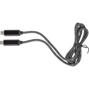 Nylon charging cable 100W Gerd, black (Eletronics cables, adapters)