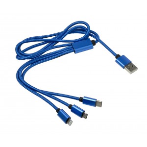 Nylon charging cable Felix, cobalt blue (Eletronics cables, adapters)