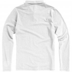 Oakville long sleeve men's polo, White (Long-sleeved shirt)