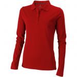 Oakville long sleeve women's polo, Red (3808725)