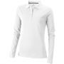 Oakville long sleeve women's polo, White