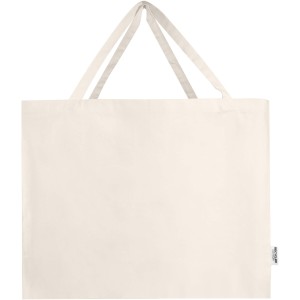 Odessa 220 g/m2 GRS recycled cotton large tote bag, Natural (Shopping bags)